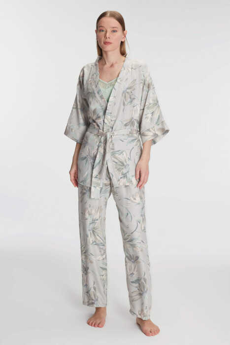 Anıl 11223 Kadın Sabahlık Atlet ve Pantolon Takım Pamuklu Pijama Set - 6