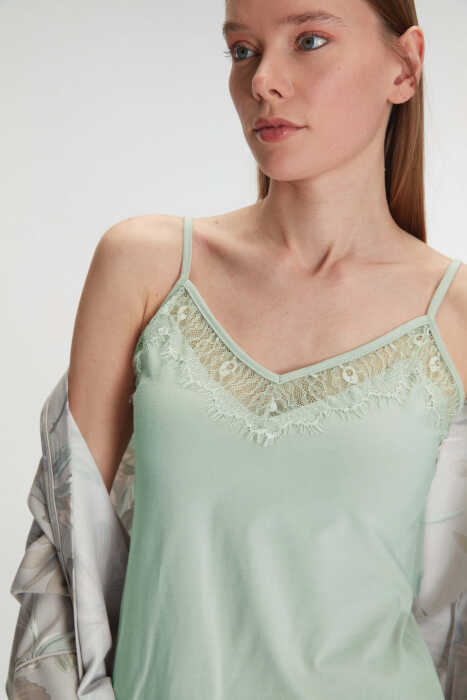 Anıl 11223 Kadın Sabahlık Atlet ve Pantolon Takım Pamuklu Pijama Set - 8