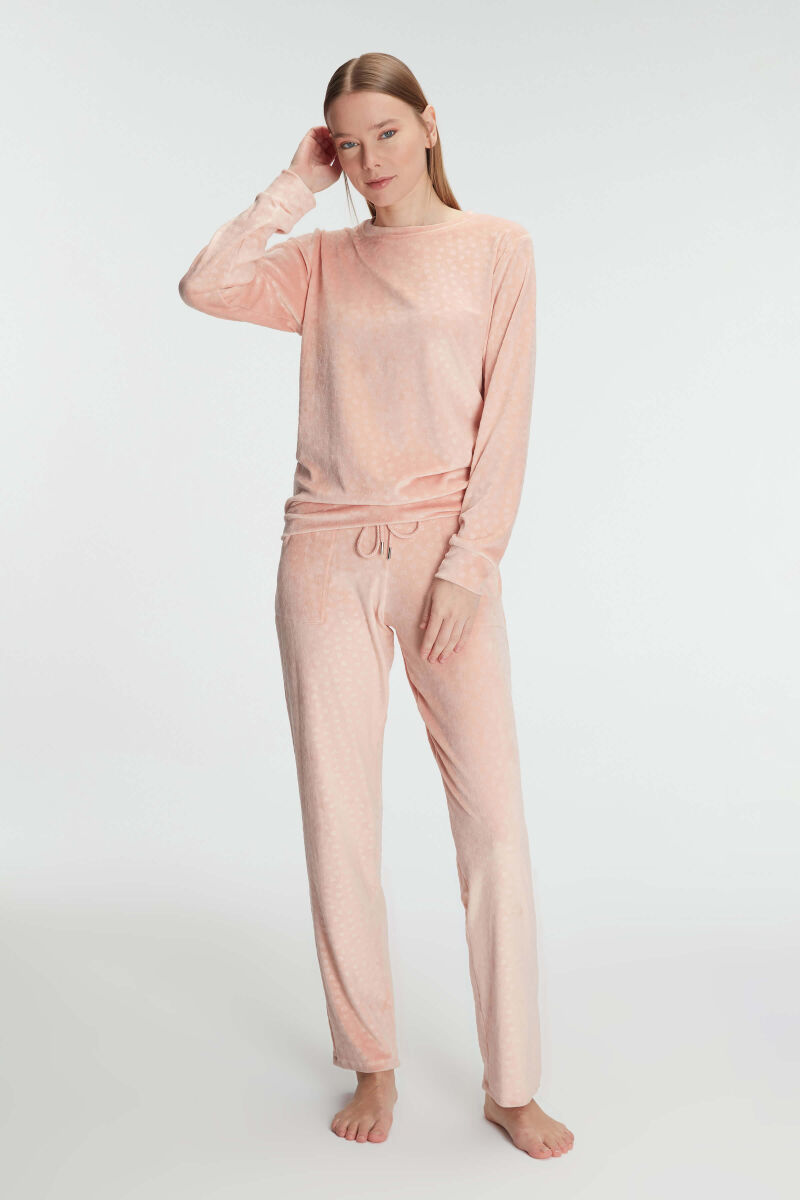 Anıl 11230 Bayan Uzun Kol Sweatshirt ve Pantolon Takım Pijama Takımı - 4
