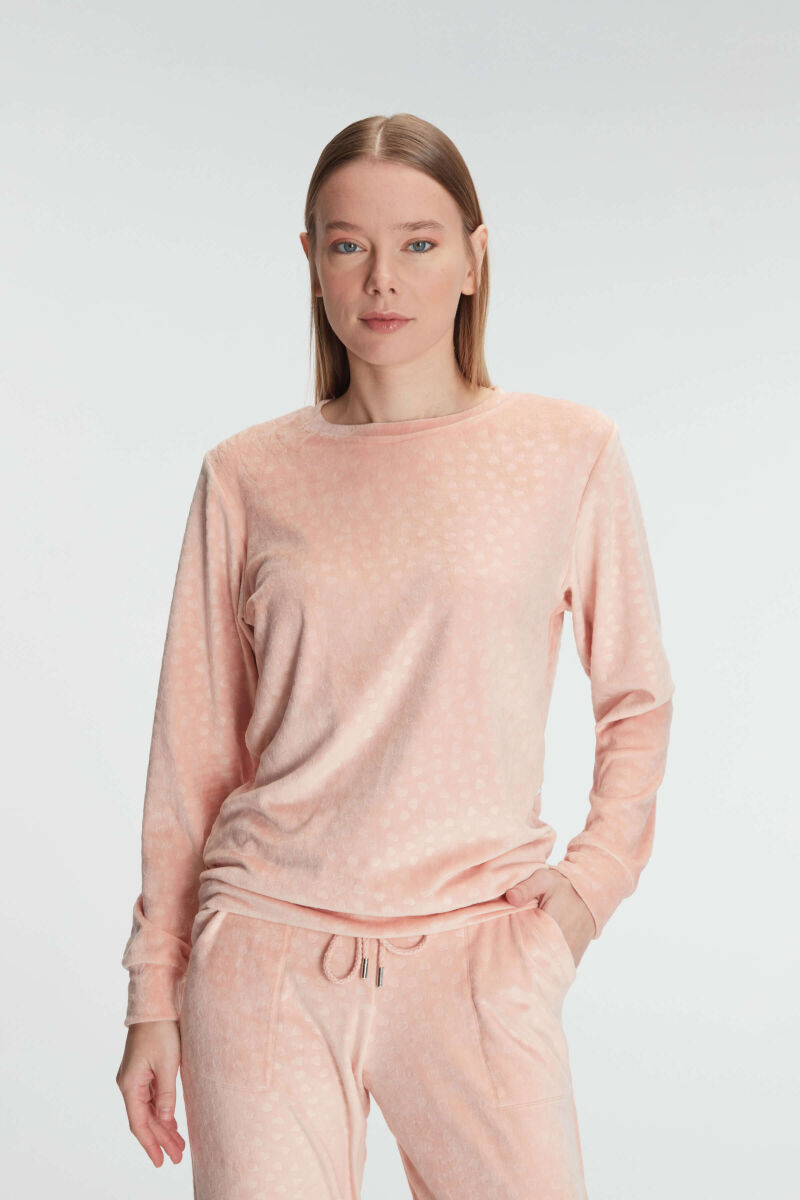 Anıl 11230 Bayan Uzun Kol Sweatshirt ve Pantolon Takım Pijama Takımı - 5