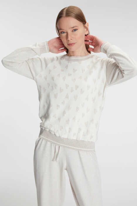 Anıl 11241 Kadın Uzun Kollu Sweatshirt Pantolon Takım Pijama Takımı - 5