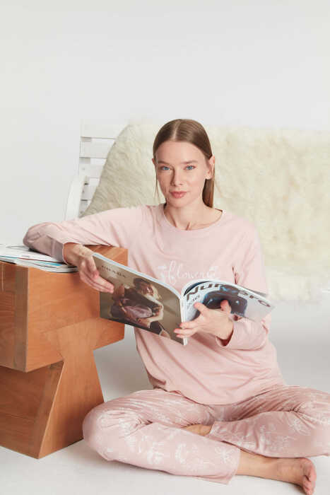 Anıl 11292 Kadın Cotton Modal Uzun Kol Pijama Takımı - 8