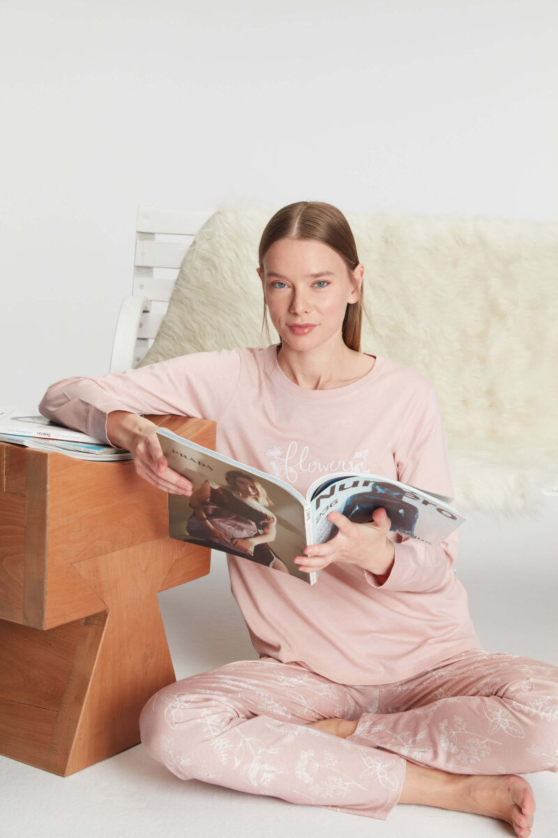 Anıl 11292 Kadın Cotton Modal Uzun Kol Pijama Takımı - 8
