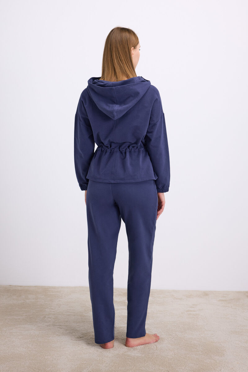 Anıl Kadın Kapüşonlu Fermuarlı Sweatshirt ve Pantolon Takımı (11605) - 2