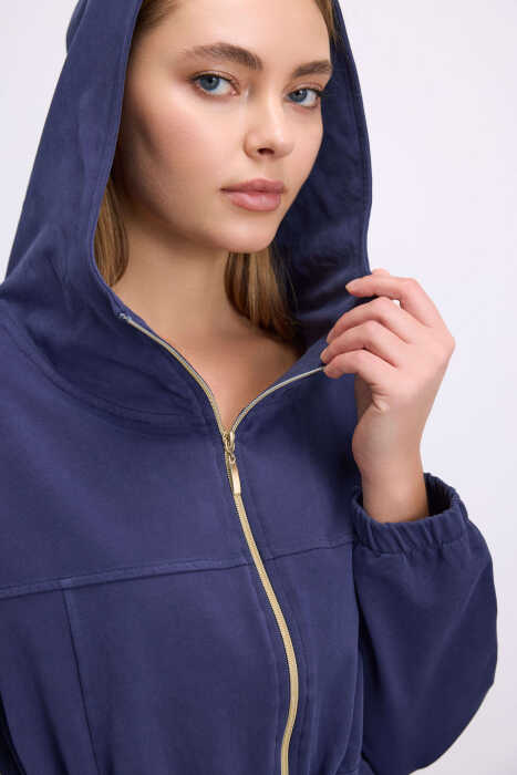 Anıl Kadın Kapüşonlu Fermuarlı Sweatshirt ve Pantolon Takımı (11605) - 4